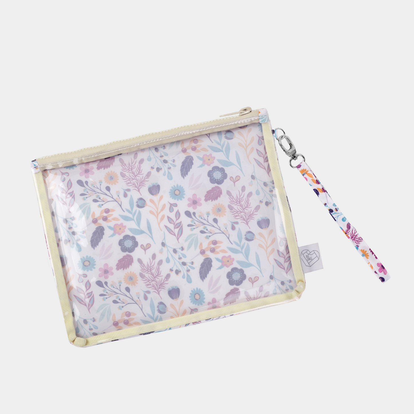 Neceser Plastificado Flores Beige