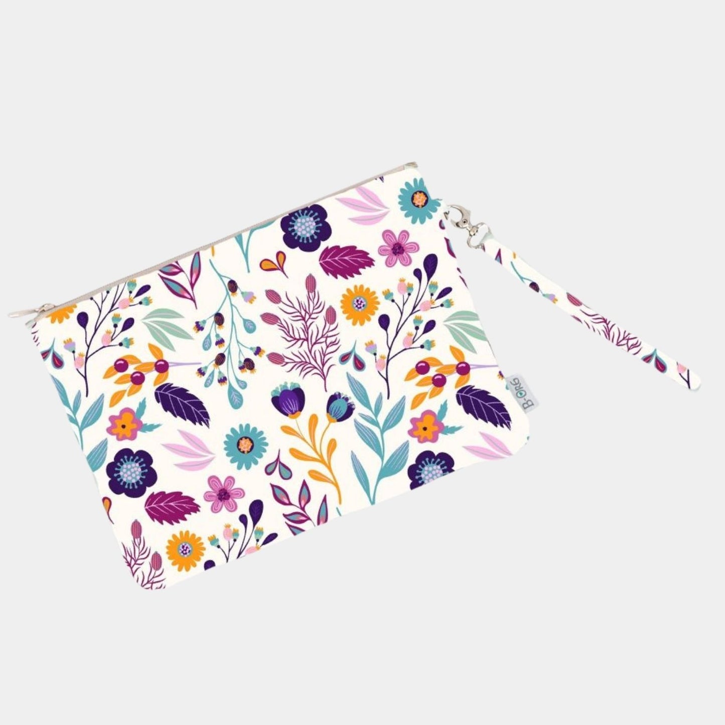 Neceser Básico en print Flores Beige. Transporta todos los accesorios personales o de higiene de tu hijo/a de manera ordenada con un estilo lindo.