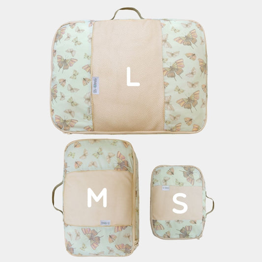 Transporta o guarda la ropa perfectamente doblada y ordenada en la maleta o en tu clóset. Ahorra espacio y tiempo en empacar/desempacar. Organizadores de Ropa en print Mariposas.