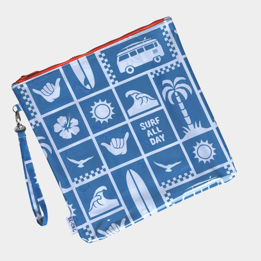 Estuche Impermeable Grande Surf Azul