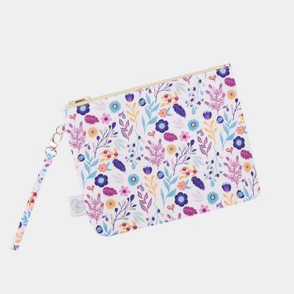 Neceser Plastificado Flores Beige