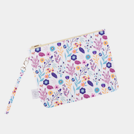 Neceser Plastificado Flores Beige