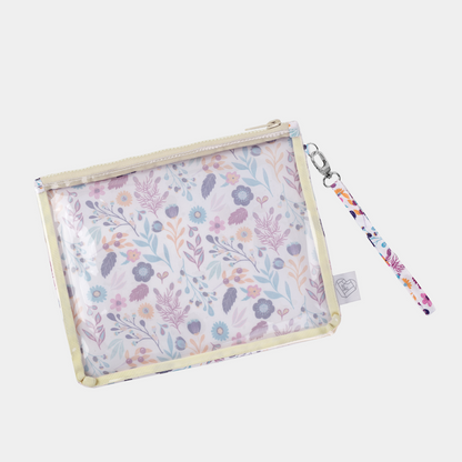 Neceser Plastificado Flores Beige