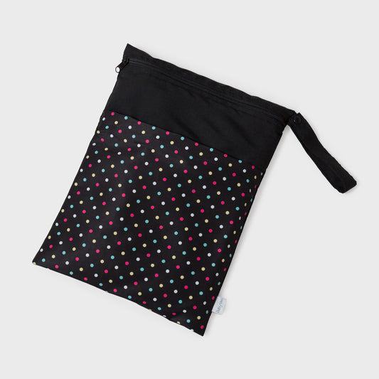Bolsa de Muda en print de Puntos. Bolso para transportar una muda de ropa extra dentro de la mochila, maletín o suelta.