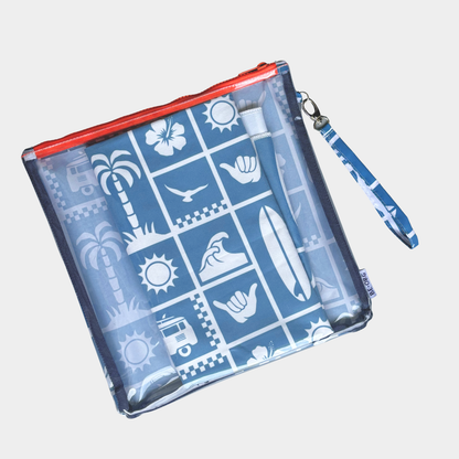 Estuche Impermeable Grande Surf Azul