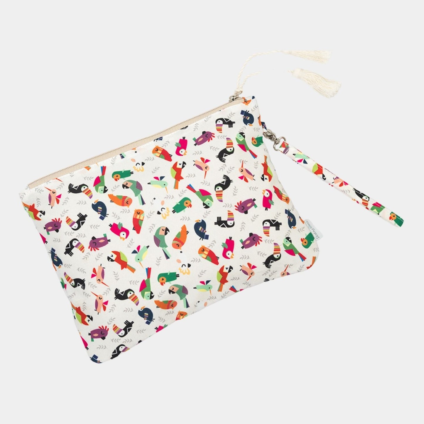 Neceser Básico en print Loros. Transporta todos los accesorios personales o de higiene de tu hijo/a de manera ordenada con un estilo lindo.