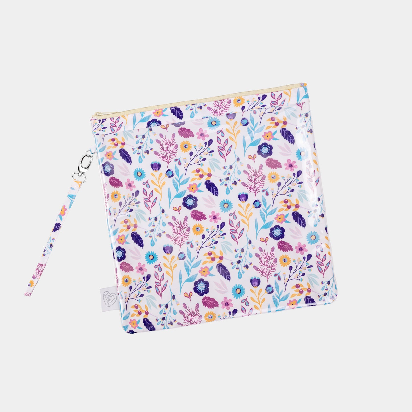 Neceser Plastificado Flores Beige