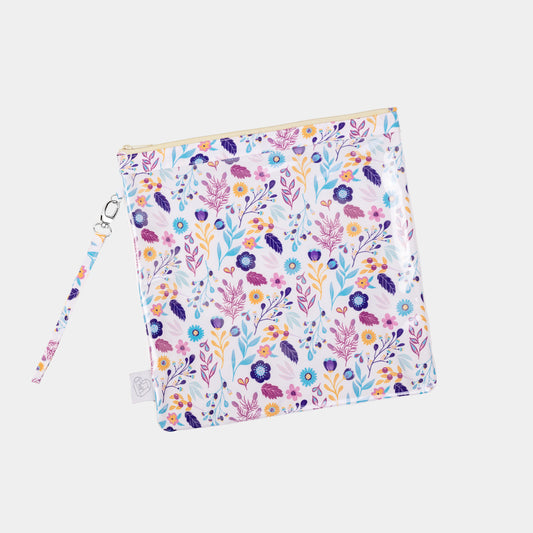 Neceser Plastificado Flores Beige